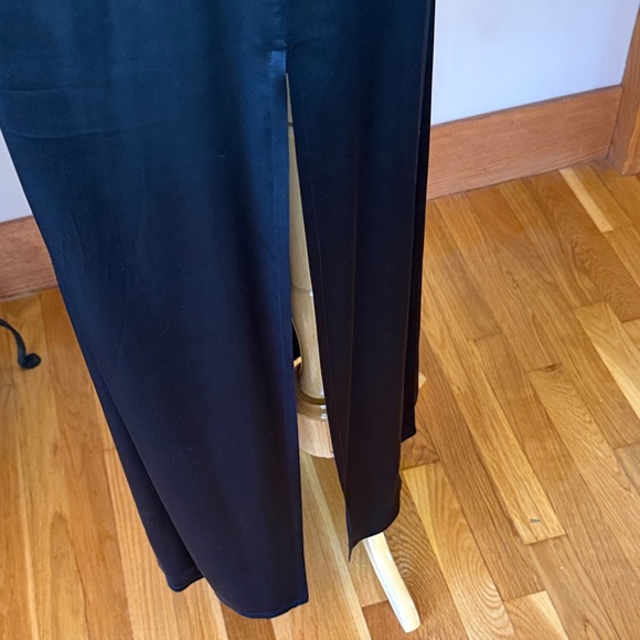 Vintage Morgane Le Fay 2 piece Black Sleeveless silk dress.  Small - Picture 7 of 10